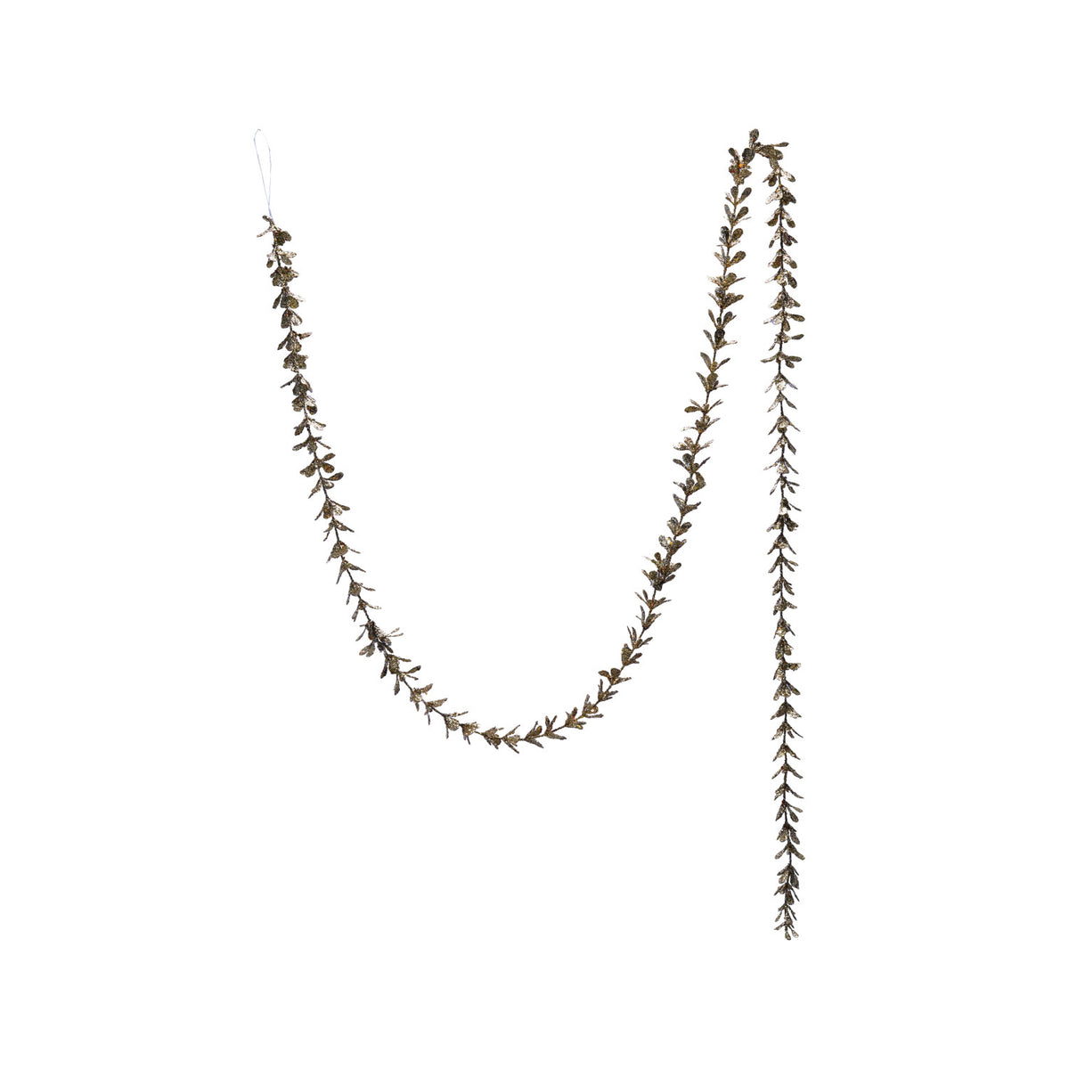 Boxwood Garland with Glitter, Champagne Finish
