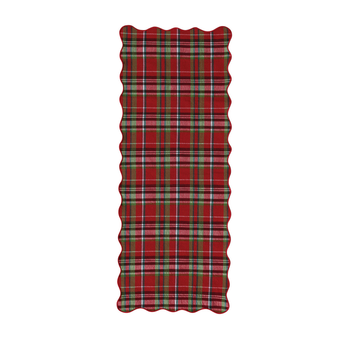 Table Runner with Stitched Edge, Roll Tied with Cotton Tape