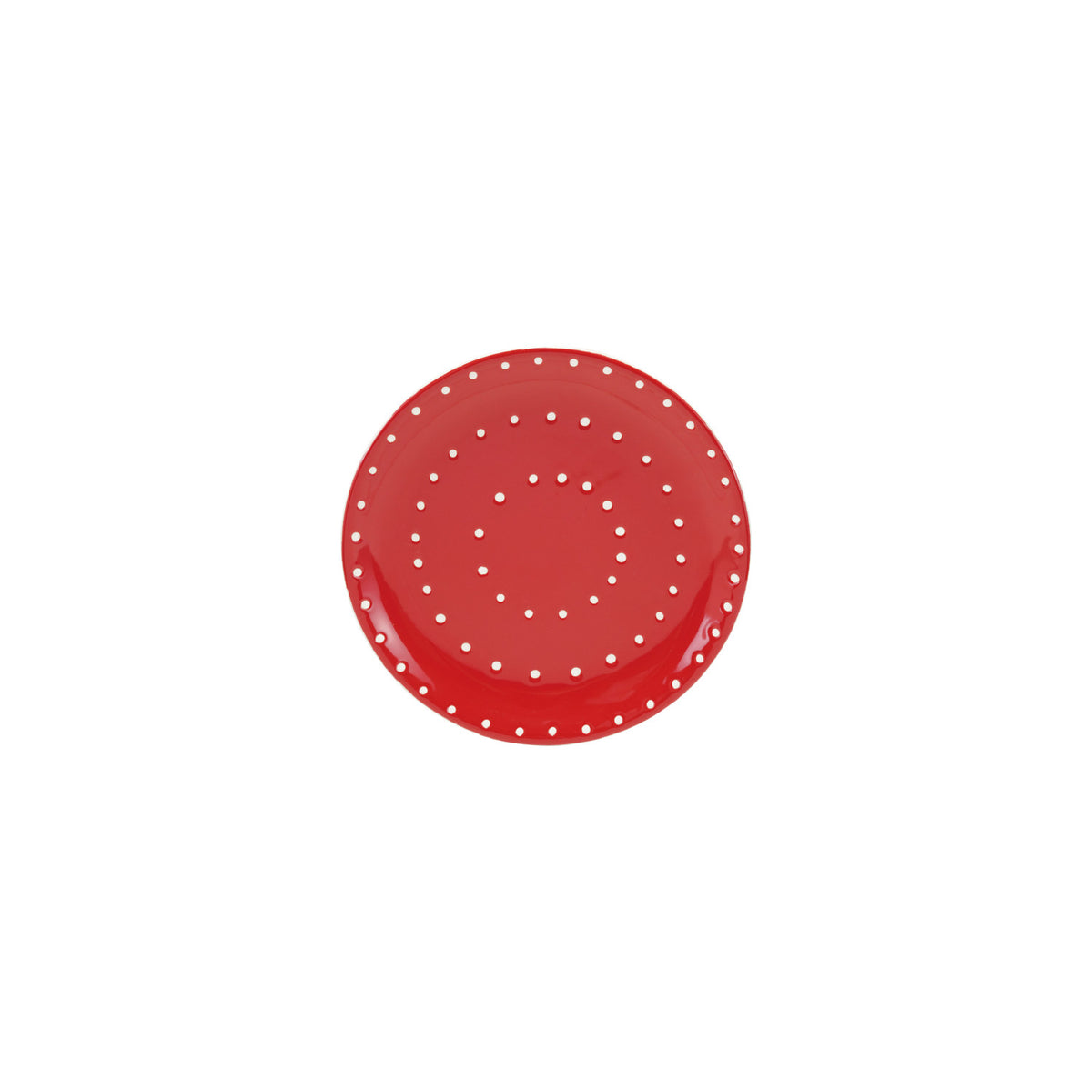 Plate with Dots, Red & White