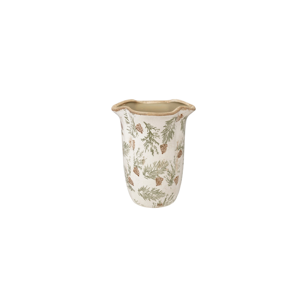 Vase w Pine Bough Pattern